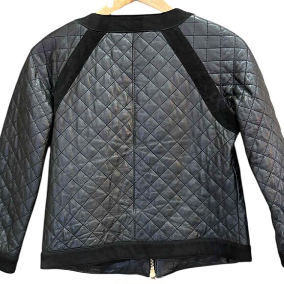 Tory Burch Quilted Leather Jacket - Size 4 - Picture 2 of 4